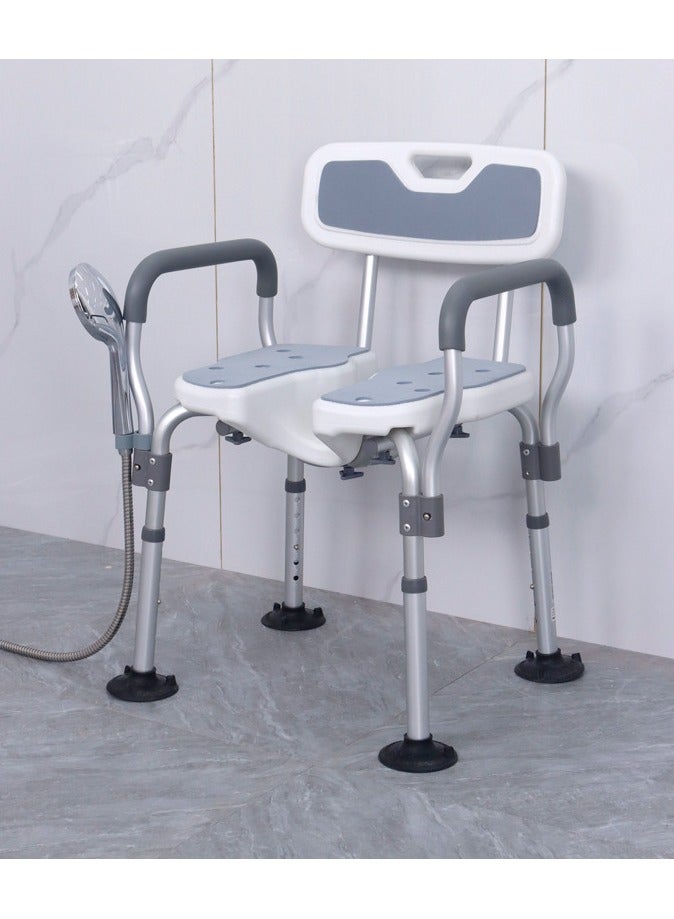 Professional Aluminum Shower Chairs For Disabled Non-Slip Bathtub Shower Chair Seat