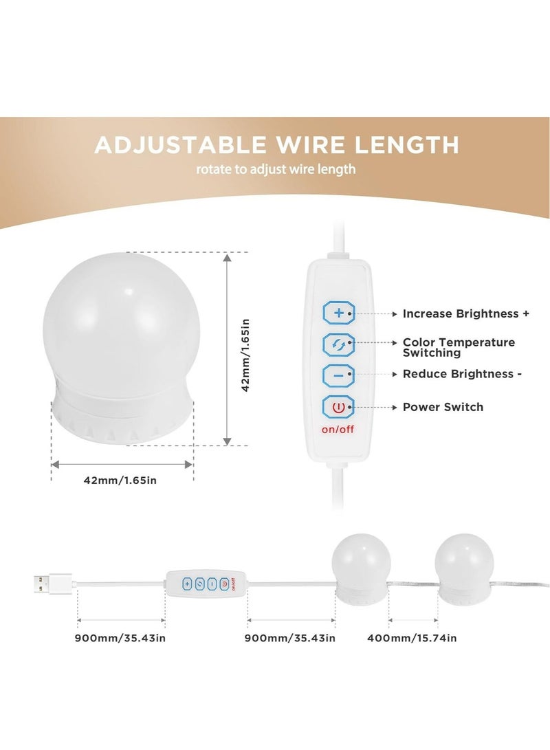 Vanity Lights Kits DIY, Makeup Lights with 14pcs Dimmable Bulbs, 3 Colour Modes with Touch Sensor Dimmer Switch for Dressing Table