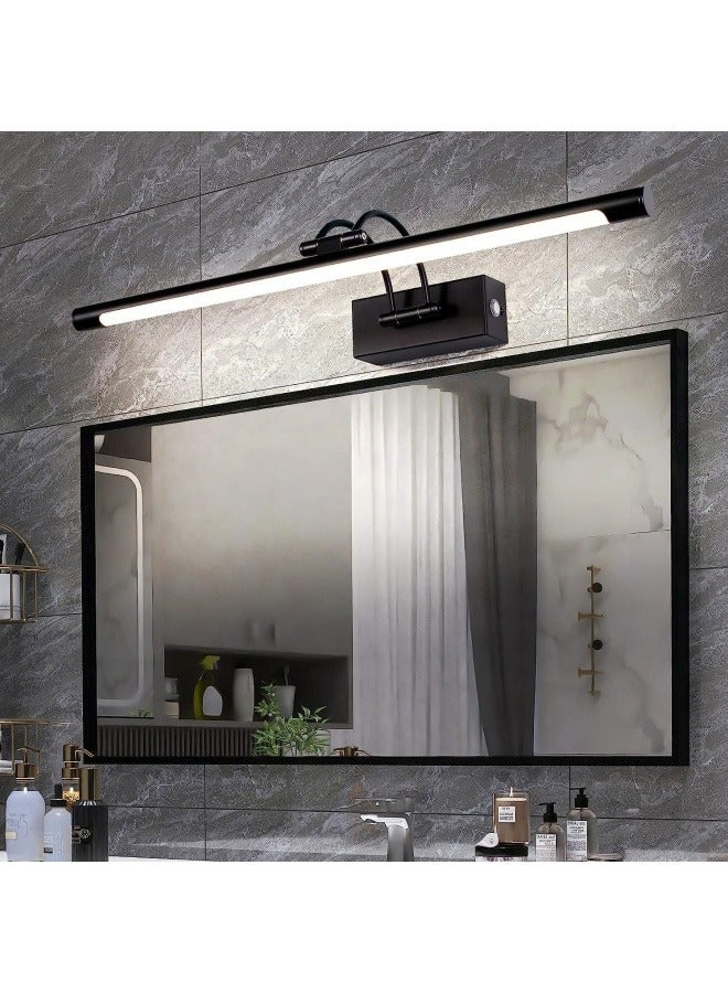 Black LED Mirror Front Light Bathroom Vanity Light Fixture with Switch, 15W 60CM Cabinet Picture Wall Lights, 3-Color Indoor Lighting Wall Sconce Bedside Reading Lamp