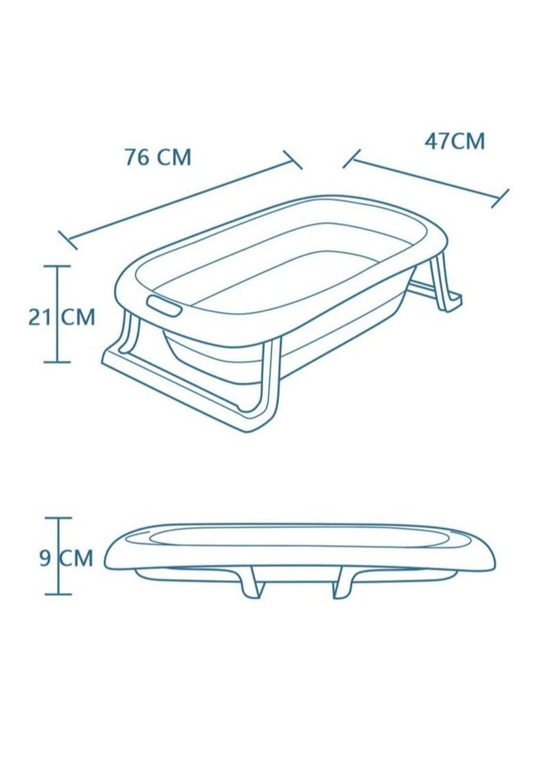 Baby Foldable Bathtub  Portable Foldable Non-slip Baby Bathtub