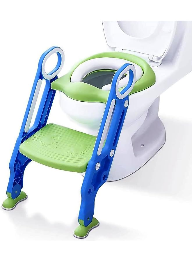 Kid's  Toilet Trainer Seat with Step Ladder Adjustable Baby's Toddler Toilet Seat