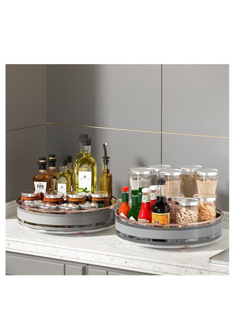 Lazy Susan Organizer, 360 Degree Lazy Susan Turntable for Cabinet, Rotating Lazy Susan Spice Rack, with Non-Slip Base, for Kitchen, Pantry, Cabinet, Cupboard, Cosmetics