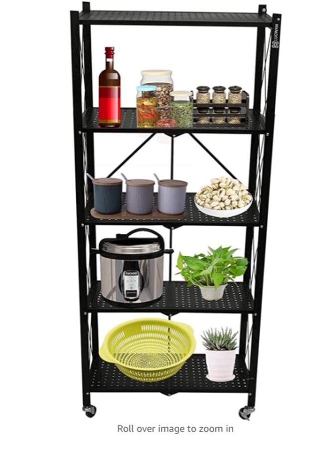 5-Tire Kitchen Storage Rack 165x40x15cm