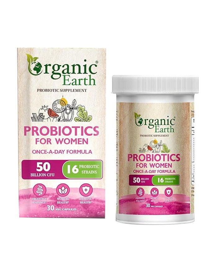 Probiotics 50 Billion Cfu For Women Daily Digestive And Immune Health, 30S Cap