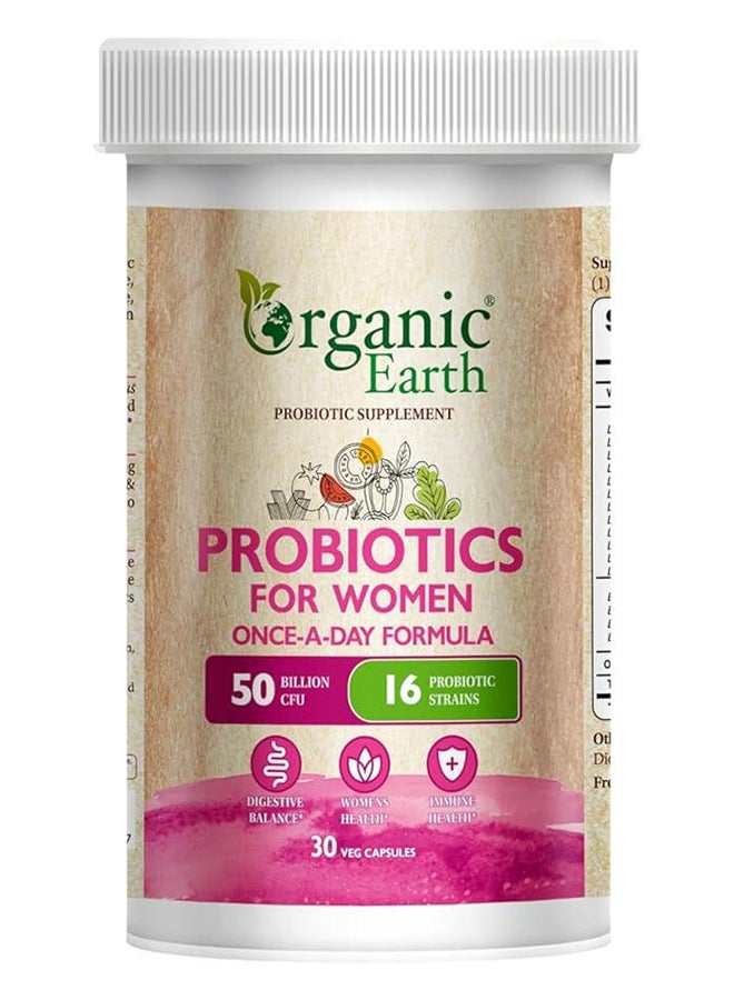 Probiotics 50 Billion Cfu For Women Daily Digestive And Immune Health, 30S Cap