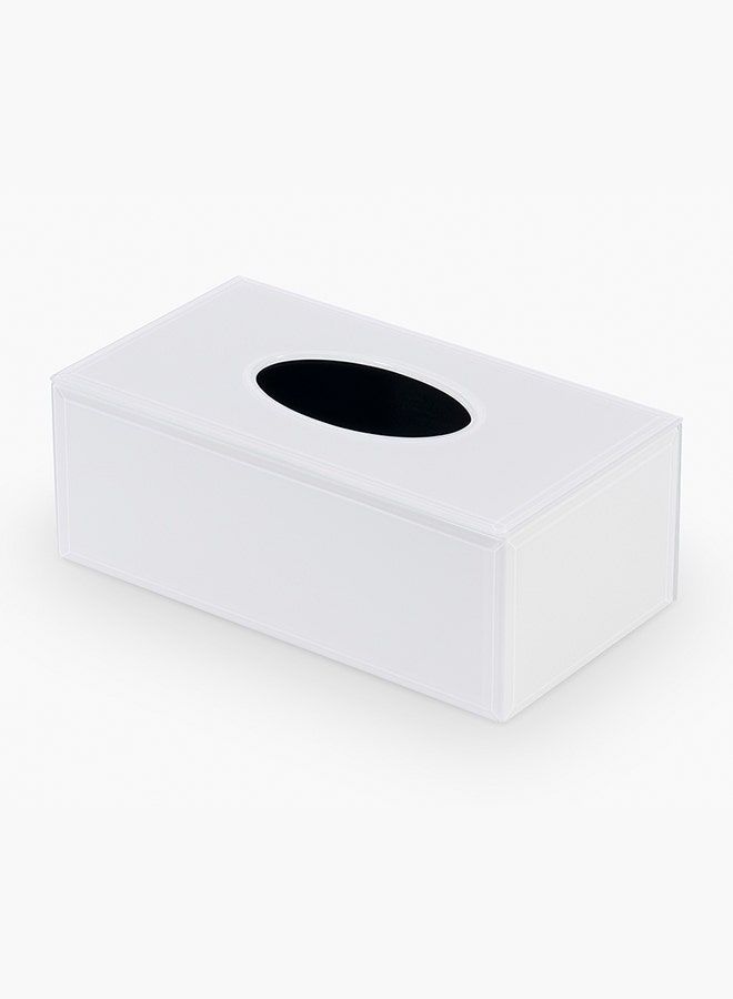 Tissue Box White 25.5x14.5x10cm