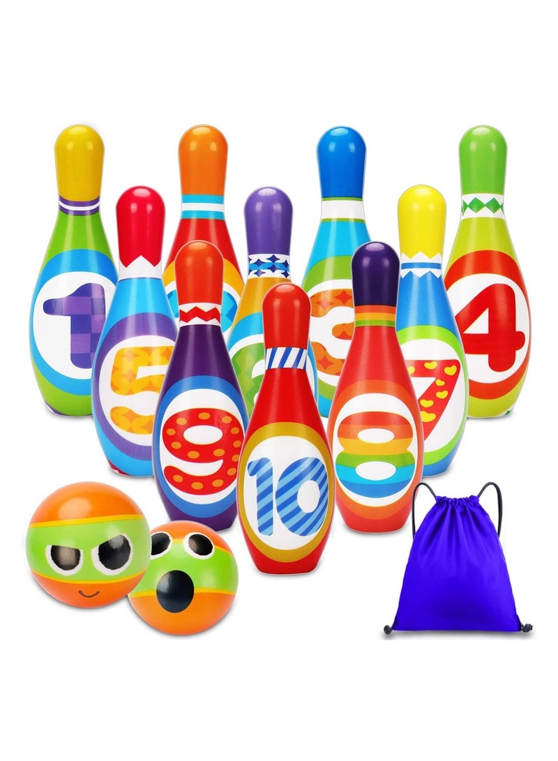 Kids Bowling Set, Ideal for toddlers aged 2-5, indoors or outdoors. Perfect birthday gift for children aged 18-24 months and 2-3 years old.