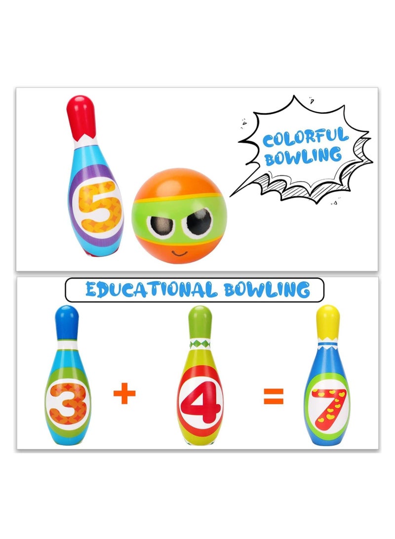 Kids Bowling Set, Ideal for toddlers aged 2-5, indoors or outdoors. Perfect birthday gift for children aged 18-24 months and 2-3 years old.