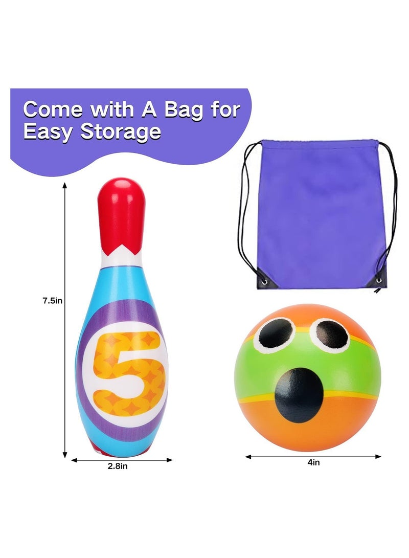 Kids Bowling Set, Ideal for toddlers aged 2-5, indoors or outdoors. Perfect birthday gift for children aged 18-24 months and 2-3 years old.