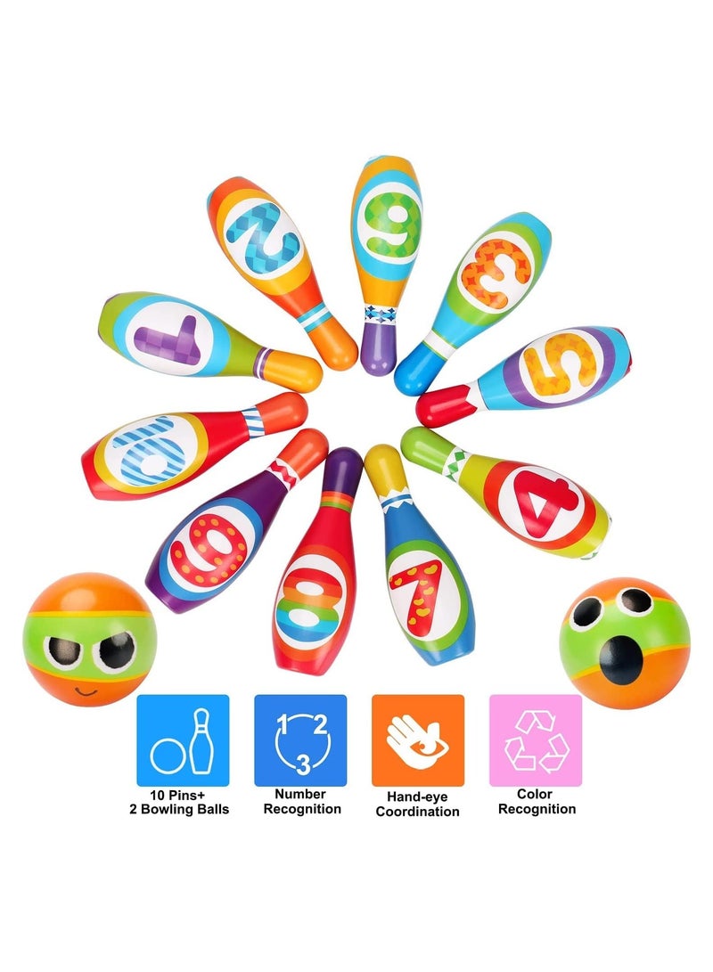 Kids Bowling Set, Ideal for toddlers aged 2-5, indoors or outdoors. Perfect birthday gift for children aged 18-24 months and 2-3 years old.