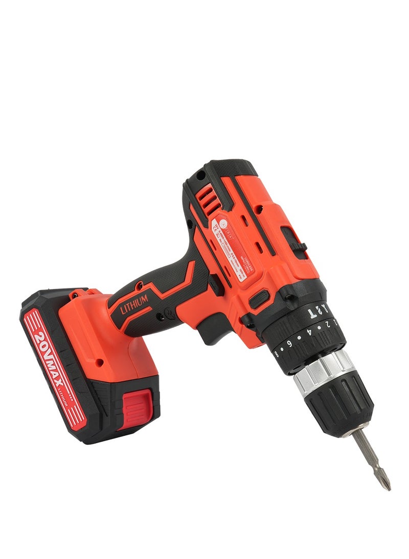 Afra 20V 1.5Ah Li-Ion Battery 10Mm Cordless Impact Drill