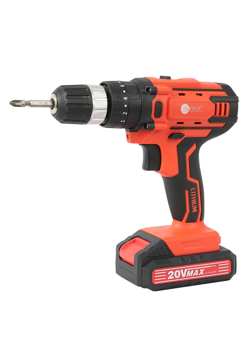 Afra 20V 1.5Ah Li-Ion Battery 10Mm Cordless Impact Drill