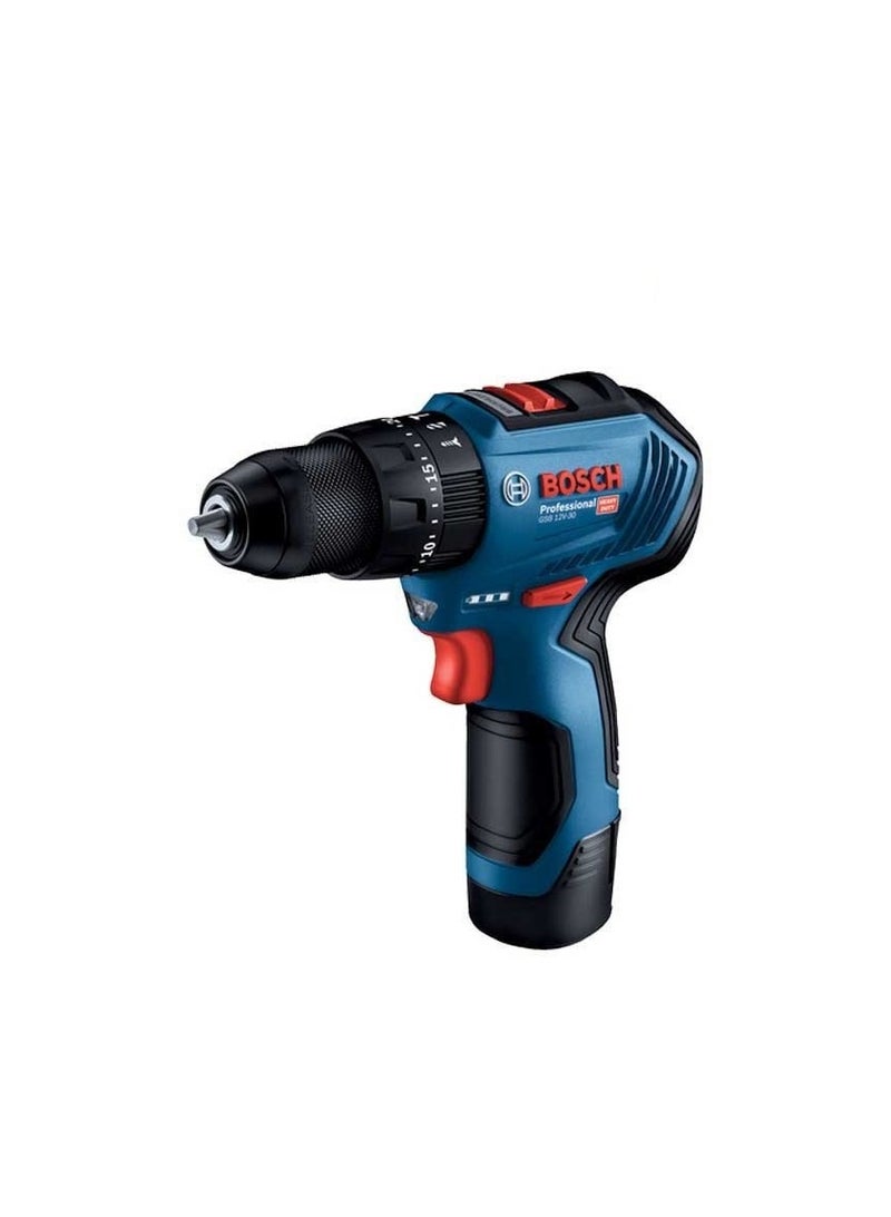 BOSCH GSB 12V-30 Brushless Cordless Drill (with 2 Batteries, 1 Charger & 39 Accs)