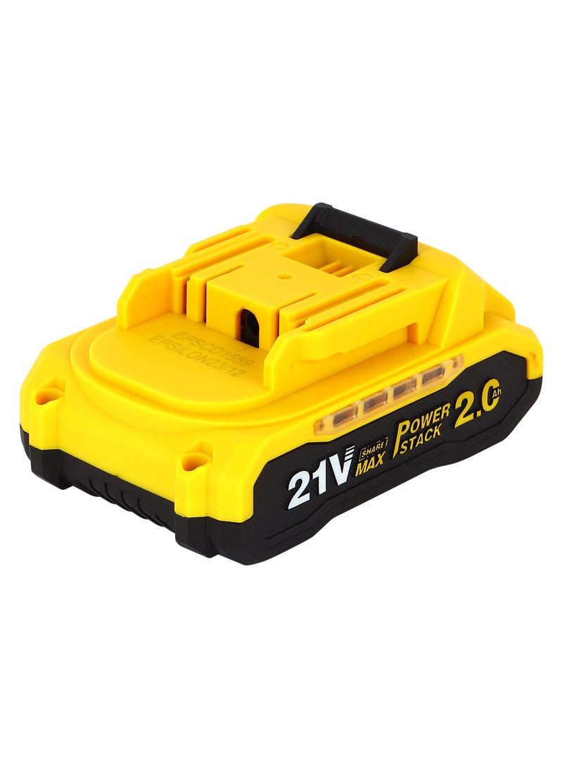 Epsilon 21 V Cordless Drill- EPSCD1559/ 10 mm Hole Diameter, 28 Nm Maximum Torque, Perfect for Home and Business, No Load Speed 0-1400 RPM,  Black and Yellow, 1 Year Warranty