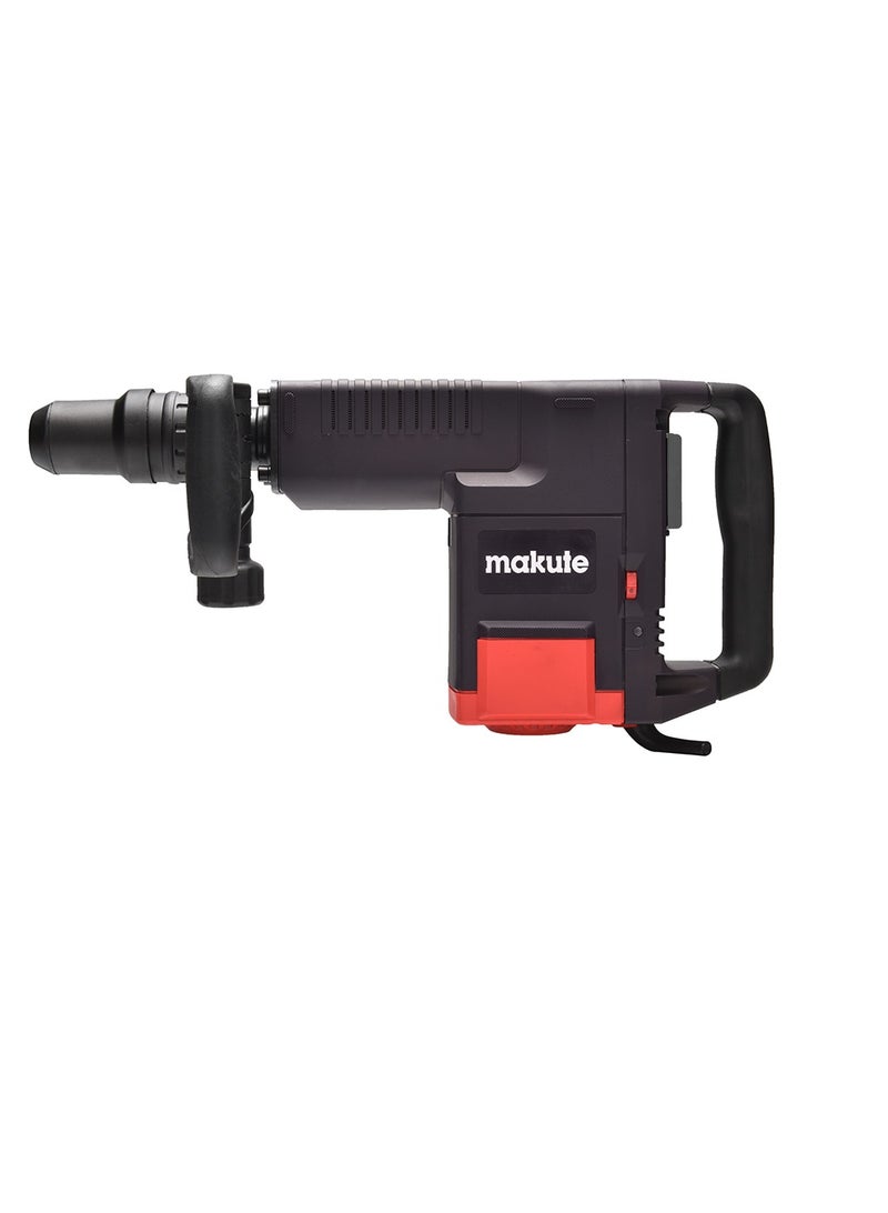 Electric Breaker Hammer Drill, 1500W, 220-240V, 50-60Hz, 1200-2250 PBM, 15kg, Sturdy Handle, Heavy-Duty for Construction and Concrete, DH1500