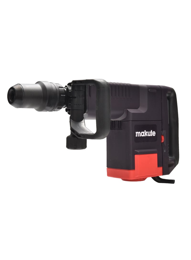 Electric Breaker Hammer Drill, 1500W, 220-240V, 50-60Hz, 1200-2250 PBM, 15kg, Sturdy Handle, Heavy-Duty for Construction and Concrete, DH1500