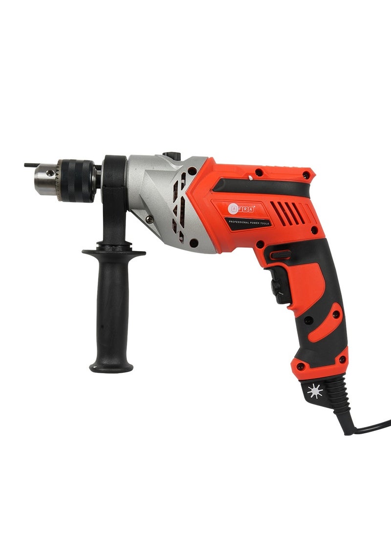 AFRA IMPACT DRILL, 810W, Variable Speed 0-3000r/min, Maximum Drilling Capacity Φ13mm Steel, Φ30mm Wood, Φ16mm Concrete, Model AFT-13-810IDRD,1 Year Warranty