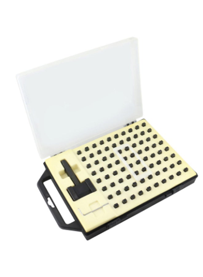 82-Piece Inter Changeable Stamp Set Black/Yellow