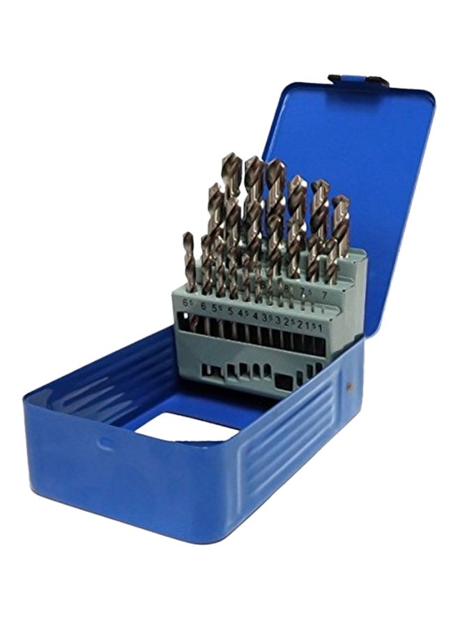 Set Of 25 Piece HSS Pro Drill Bit Silver 4inch