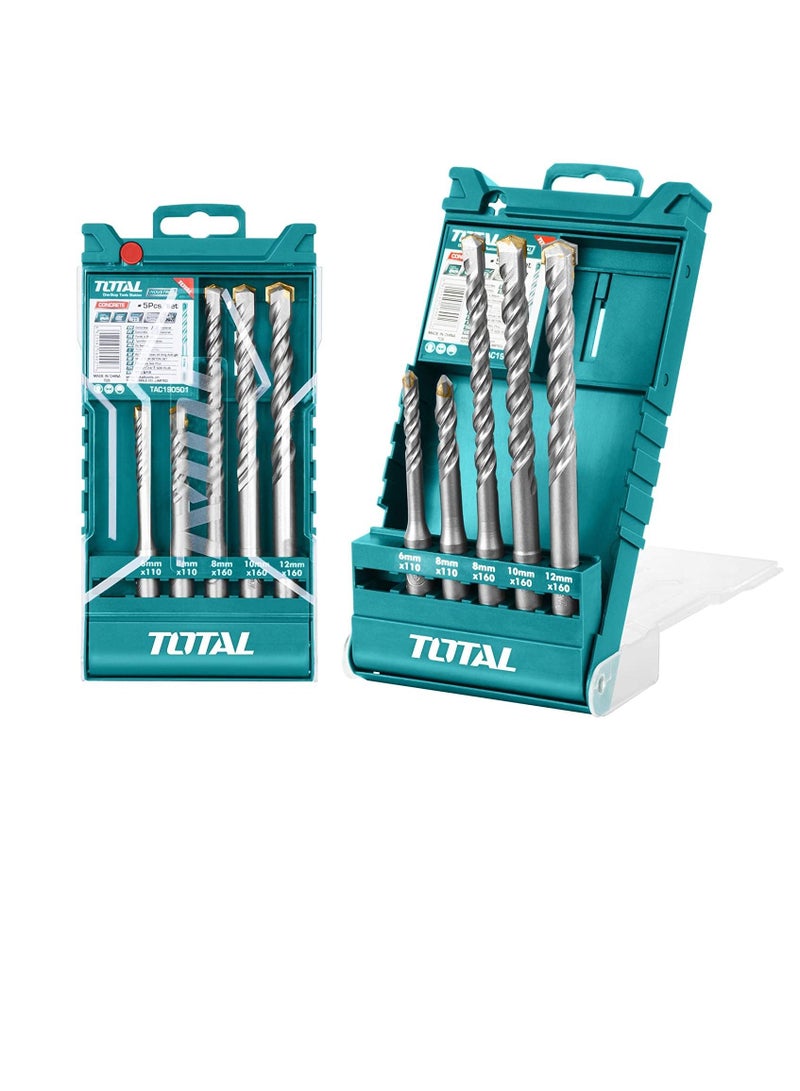 Total SDS Plus Hammer Drill Bit Set 5 Pieces