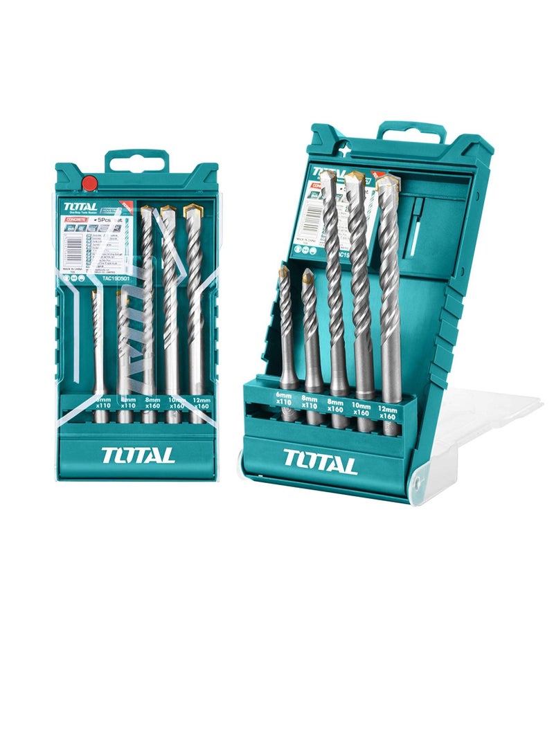 Total SDS Plus Hammer Drill Bit Set (5 Pieces)