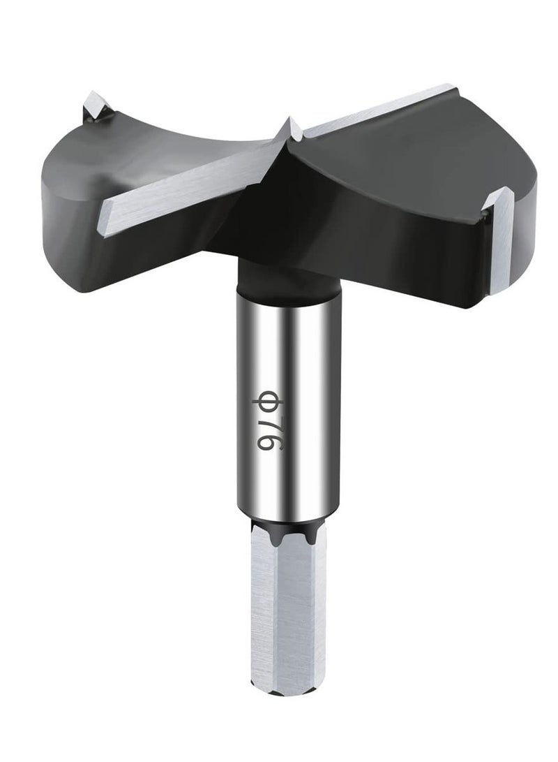 SYOSI Carbide Forstner Drill Bit, 3Inch Carbide Tipped Forstner Drill Bit, Wood Drilling bit Set Woodworking Hinge Cutter Tool Kits for Wood Plastic Plywood