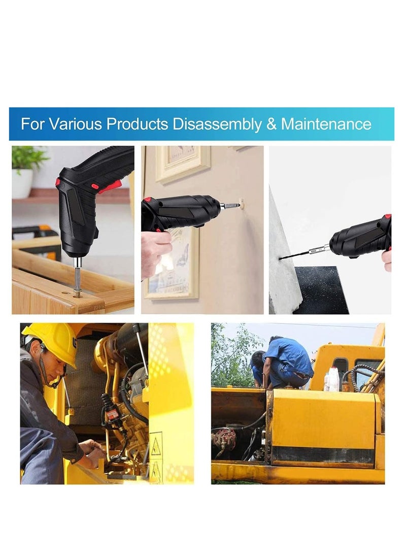 Cordless Drill Set, Rechargeable Power Screwdriver Set, With LED Lights, Suitcase, 47PCS Drill/Screwdriver Accessories, Suitable For Home and Office Manual Tools