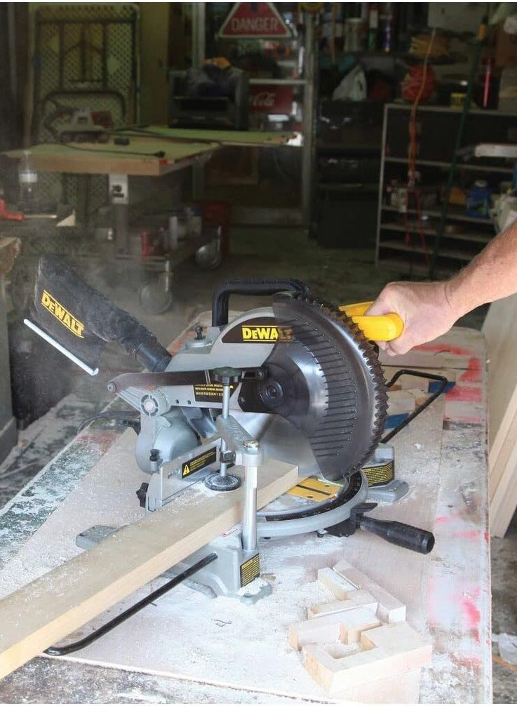 DeWalt 250MM 1650W Non slide compound Mitre Saw good for wood and Aluminum. With blade, Yellow/Black, DW714-B5-3 Year Warranty