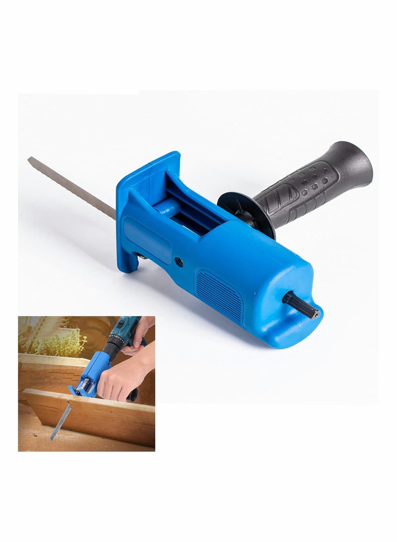 Portable Reciprocating Saw Mini Saw Electric Reciprocating Saw with 3 Saw Blades Quick Electric Drill Can Be Connected