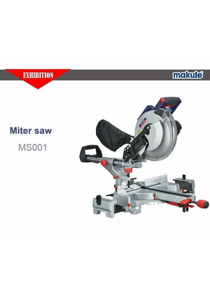 Sliding Compound Miter Saw, 10-Inch, 2200W Power, 5000 RPM, 220-240V, 50/60Hz, 13 kg, MS001-S