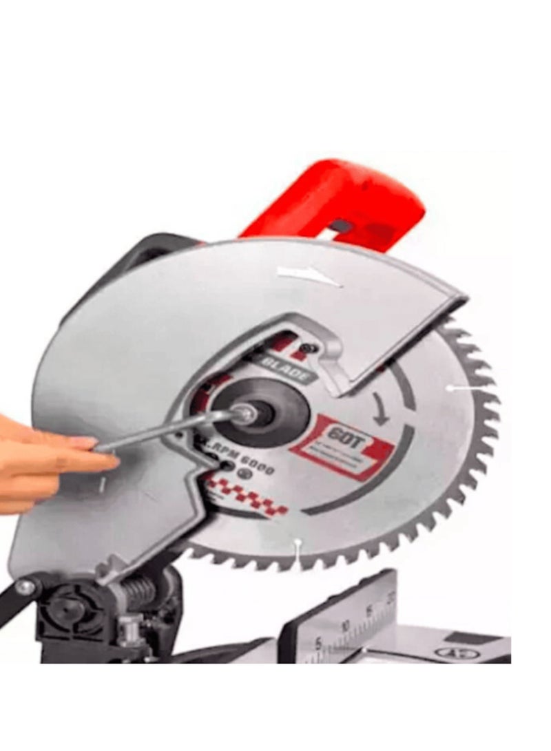 Sliding Compound Miter Saw, 10-Inch, 2200W Power, 5000 RPM, 220-240V, 50/60Hz, 13 kg, MS001-S