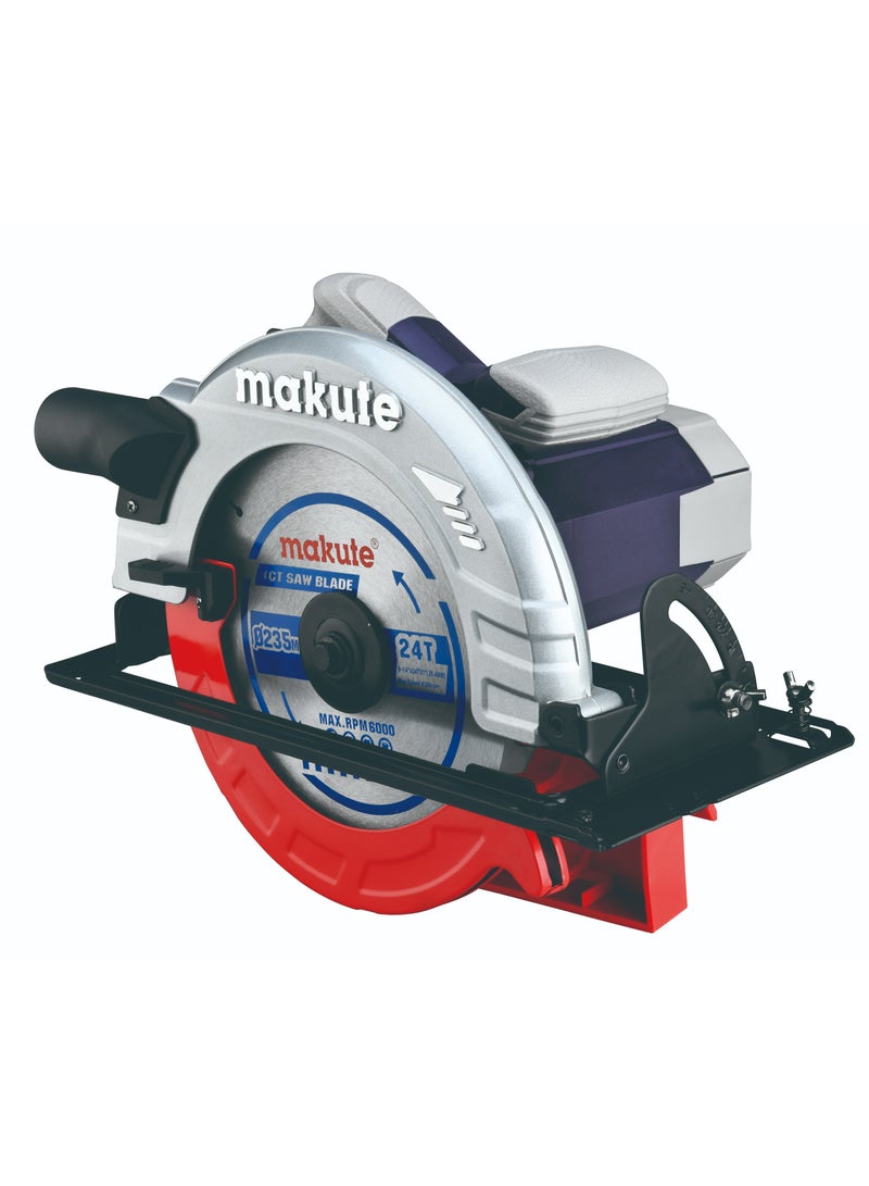 Electric Circular Saw, 235mm Wood Cutting Tool, 2200W Power, 4100 RPM, 220-240V, Variable Speed, Copper Motor - Model CS004