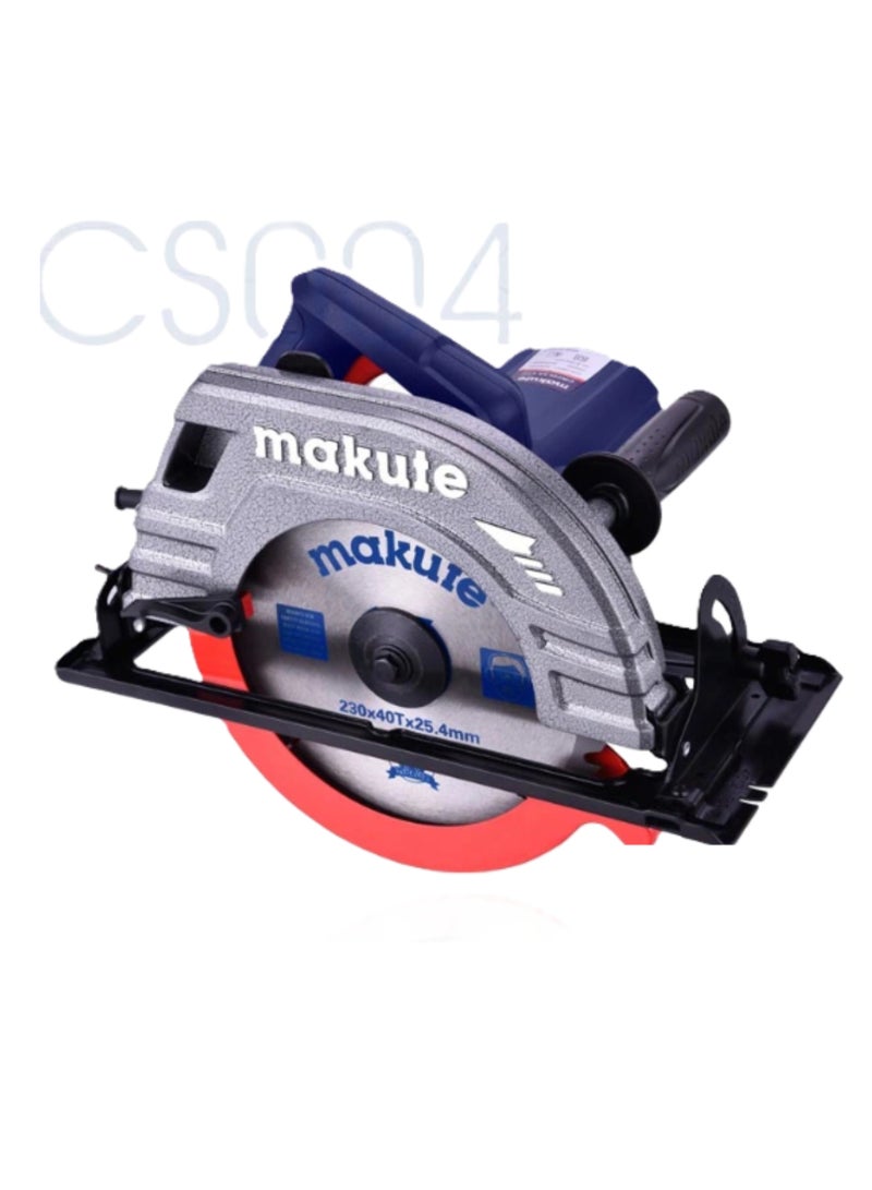 Electric Circular Saw, 235mm Wood Cutting Tool, 2200W Power, 4100 RPM, 220-240V, Variable Speed, Copper Motor - Model CS004