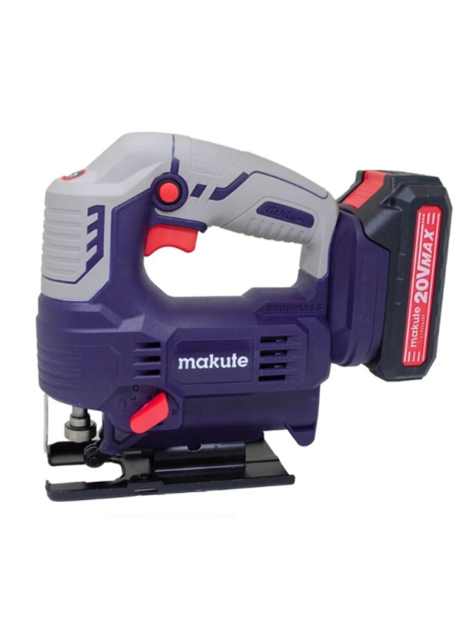 20V Cordless Portable Jig Saw  Wood Metal Cutter Sawing Machine  for Various Cutting and Trimming Tasks (CJS6501-2BL)