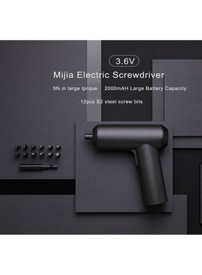 Mijia Cordless Screwdriver With Screw Bit Set Black 16.5x6x16.5cm