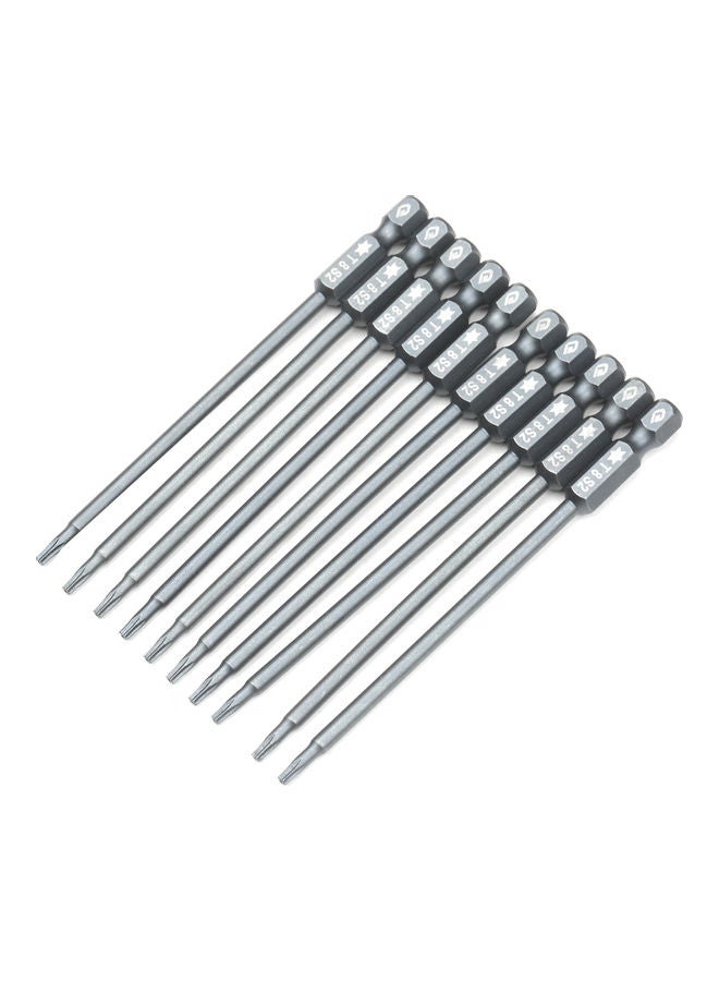 10-Piece Security Torx Bit Set Grey