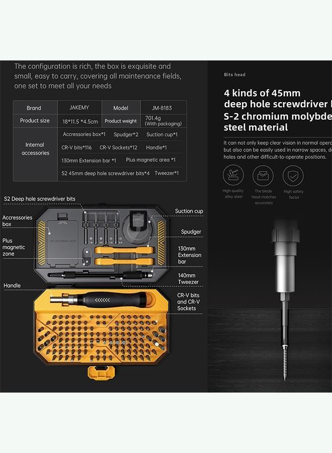 DMG 145-in-1 Precision Screwdriver Set Magnetic Repair Tool kit