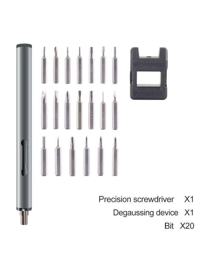 Mini Electric Screwdriver Disassembling Repair Tool Kit For Electronics Grey