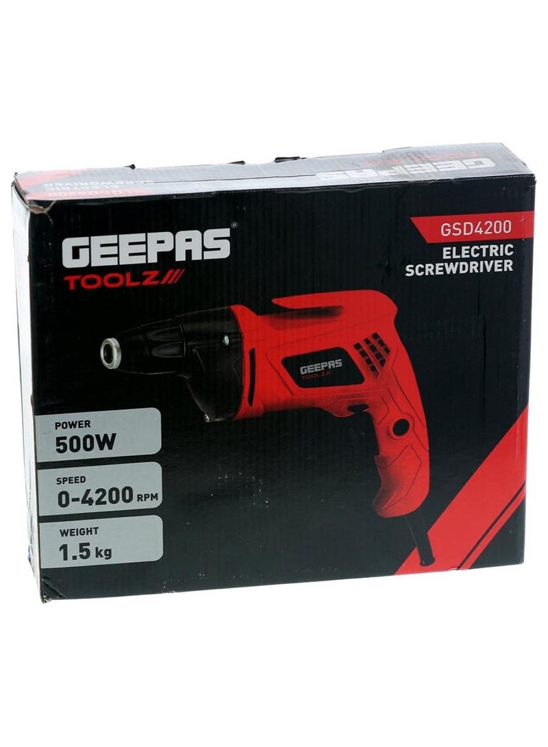 Electric Screw Driver 500W Geepas Gsd4200-240