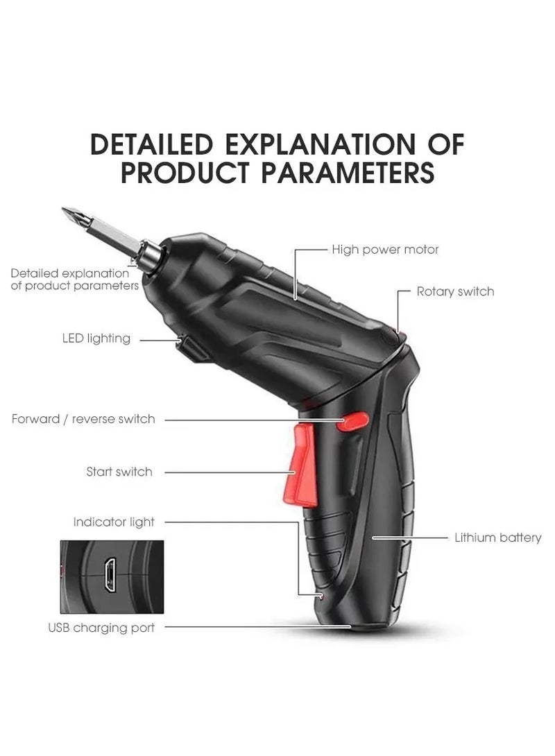 3.6v Power Tools Household Maintenance Repair 1800mAh Lithium Battery Mini Household Electric Drill Rotated Cordless Screwdriver