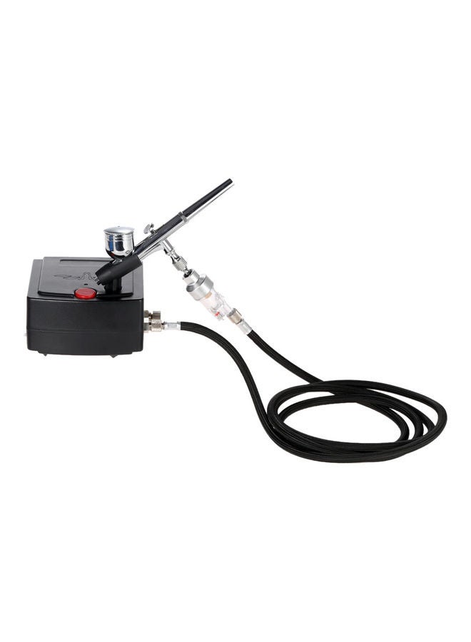 Professional Gravity Feed Airbrush Kit Black/Silver