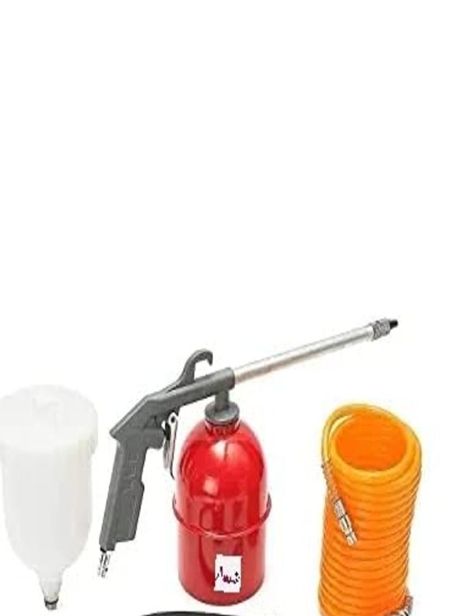 5pcs Set Pneumatic Spray Gun Diesel Gun Air Duster Gun Inflator Kit & Hose