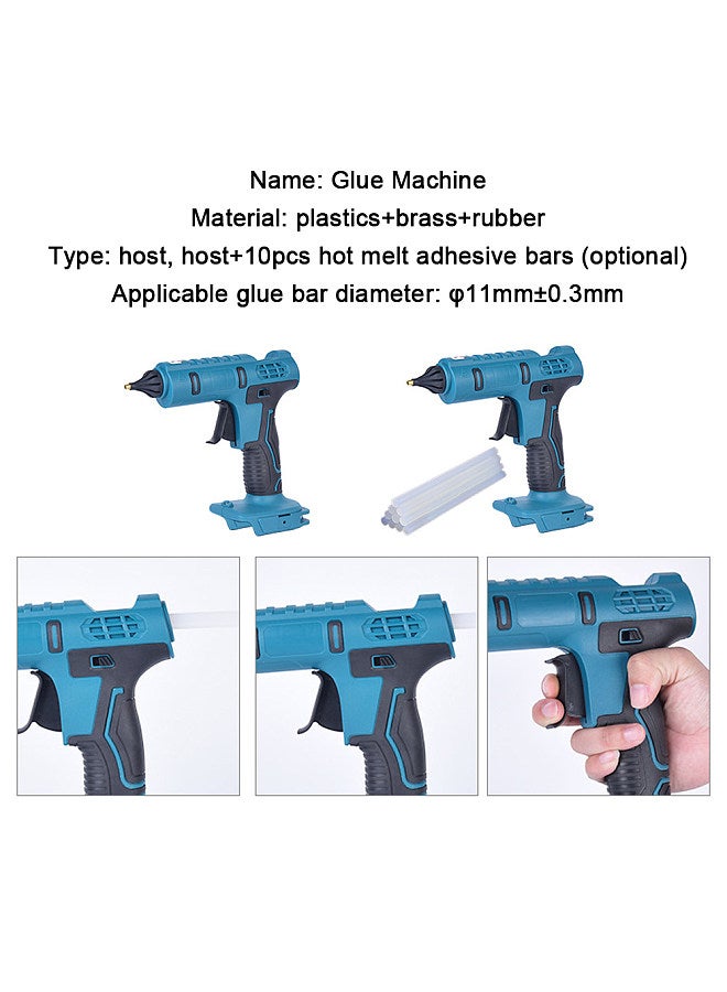 Electric Hot Melt Glue Machine Portable Cordless Lithium Glue Extrusion Tool Applicator for Home DIY Arts Crafts Handmade Adhesive Articles Quick Repairs