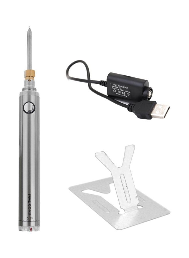 Wireless Soldering Iron With USB Welding Tool Silver 15x4x10.5cm