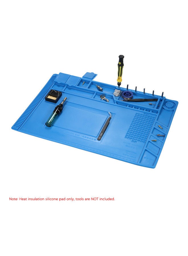 Magnetic Heat-Resistant Soldering Mat Blue