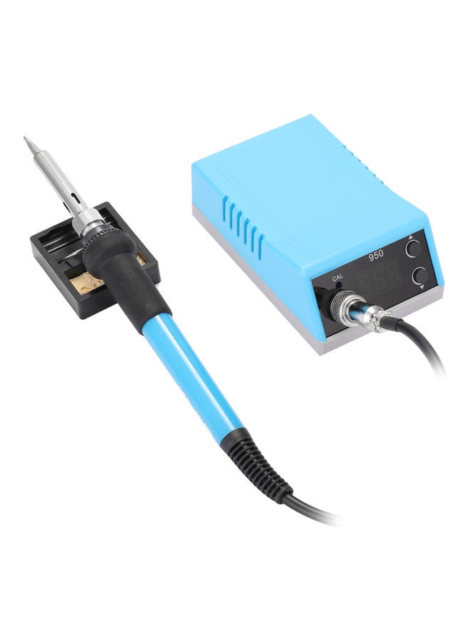 Digital Temperature Adjustable Soldering Iron With Accessories Blue/Black/Silver