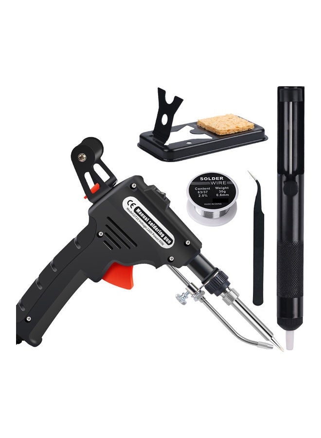 Manual Soldering Gun With Accessories Black