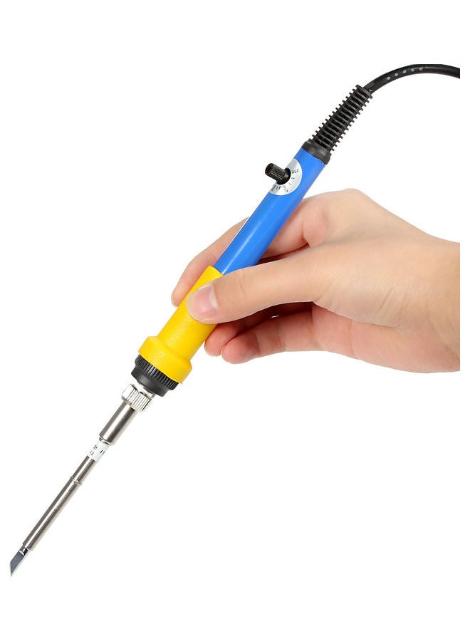 Mini Adjustable Temperature Electric Soldering Iron Welding Tool Blue/Yellow