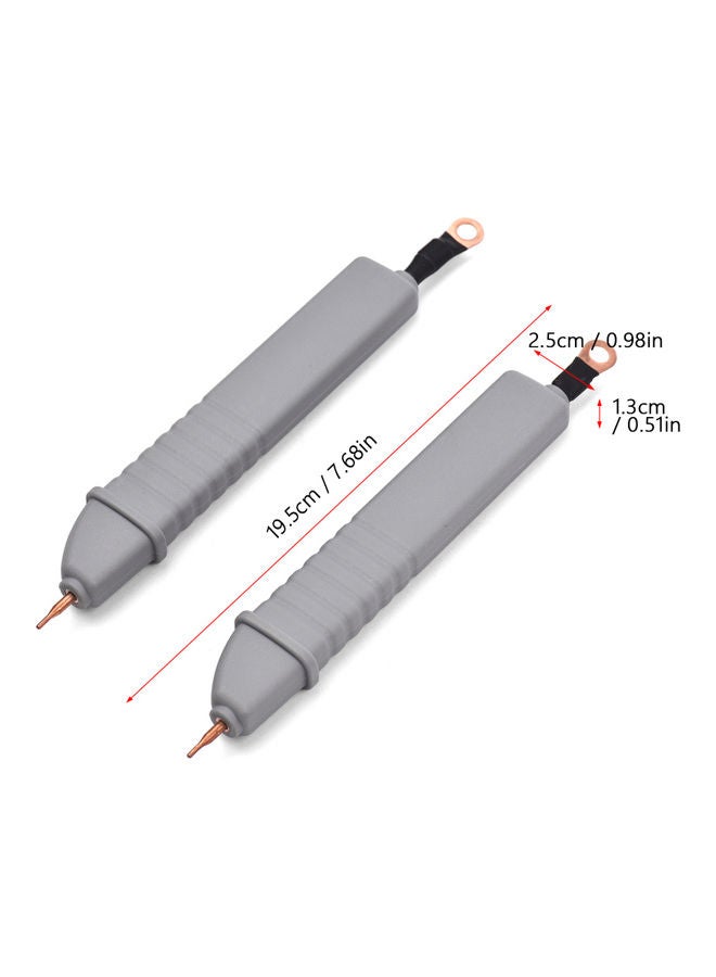 2-Piece Professional Spot Welding Pen Set Grey