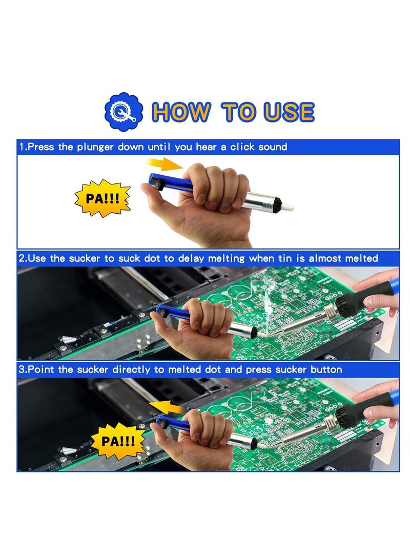 Solder Desoldering Pump Electric Soldering Iron Auxiliary Tool Manual Desoldering Suction Pump Vacuum Solder Removal Tool